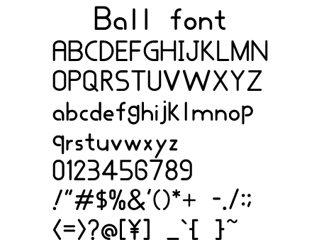 Ball font