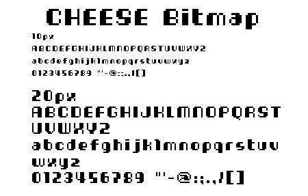 CHEESE BITMAP10文字一覧