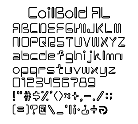 Coil Bold-Alphabet文字一覧