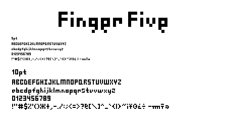 Finger-Five文字一覧
