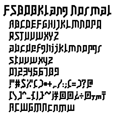 FSB08Klang-Normal Alphabet文字一覧