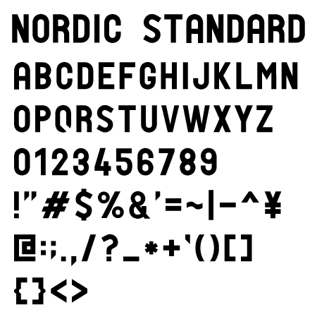 NORDIC Standard文字一覧
