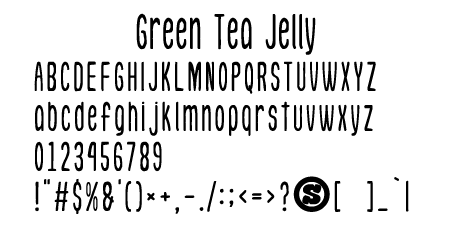 Green Tea Jelly文字一覧