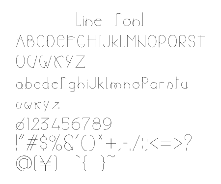 Line font