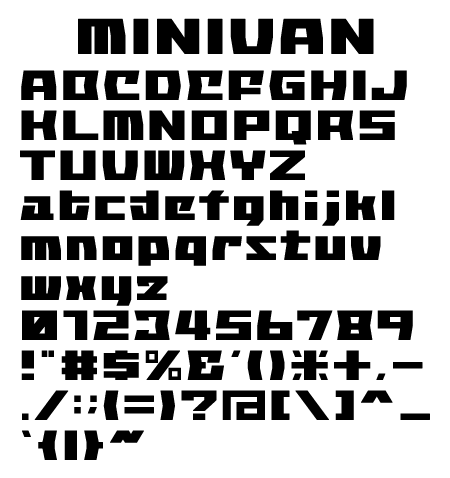 ミニバン alphabet