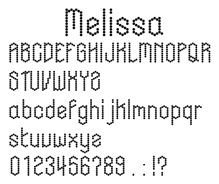 Melissa｜フリーフォントケンサク