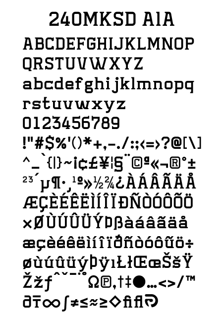 240MKSD-AlphabetA