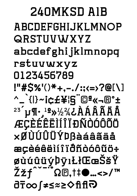 240MKSD-AlphabetB