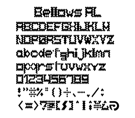 BELLOWS-Alphabet文字一覧