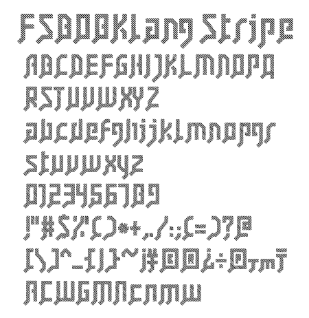 FSB08Klang-Stripe Alphabet文字一覧