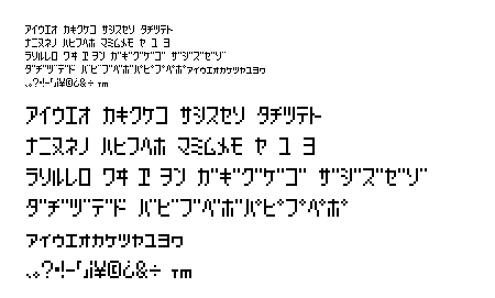 Thaitype-Ten-Katakana文字一覧