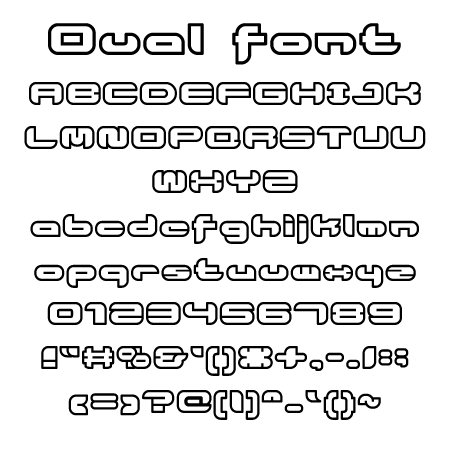 Oval font Regular