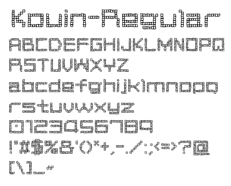 Kouin-Regular文字一覧