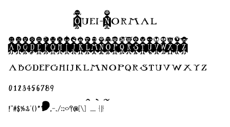 Ouei-Normal文字一覧