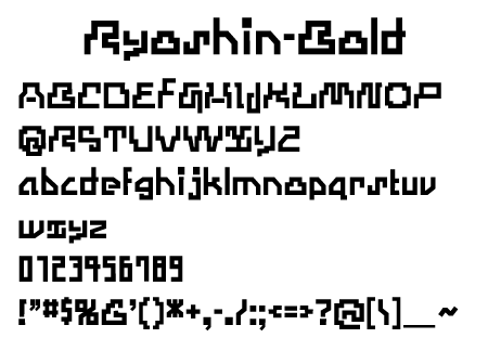 Ryoshin-Bold文字一覧