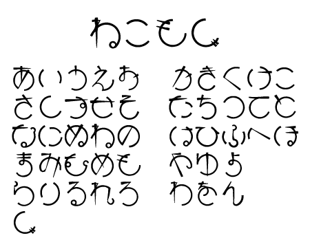 G Geoねこもじ フリーフォントケンサク