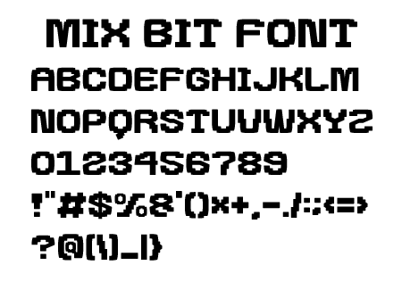 Mix Bit Font見本