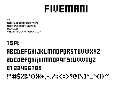 FIVEMANI-Alphabet文字一覧