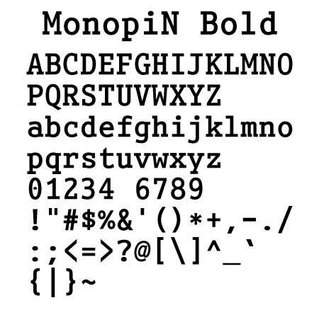 MonopiN-Bold（無料お試し版）